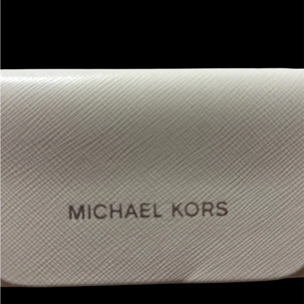 Michael Kors White Hardshell Eyewear Case